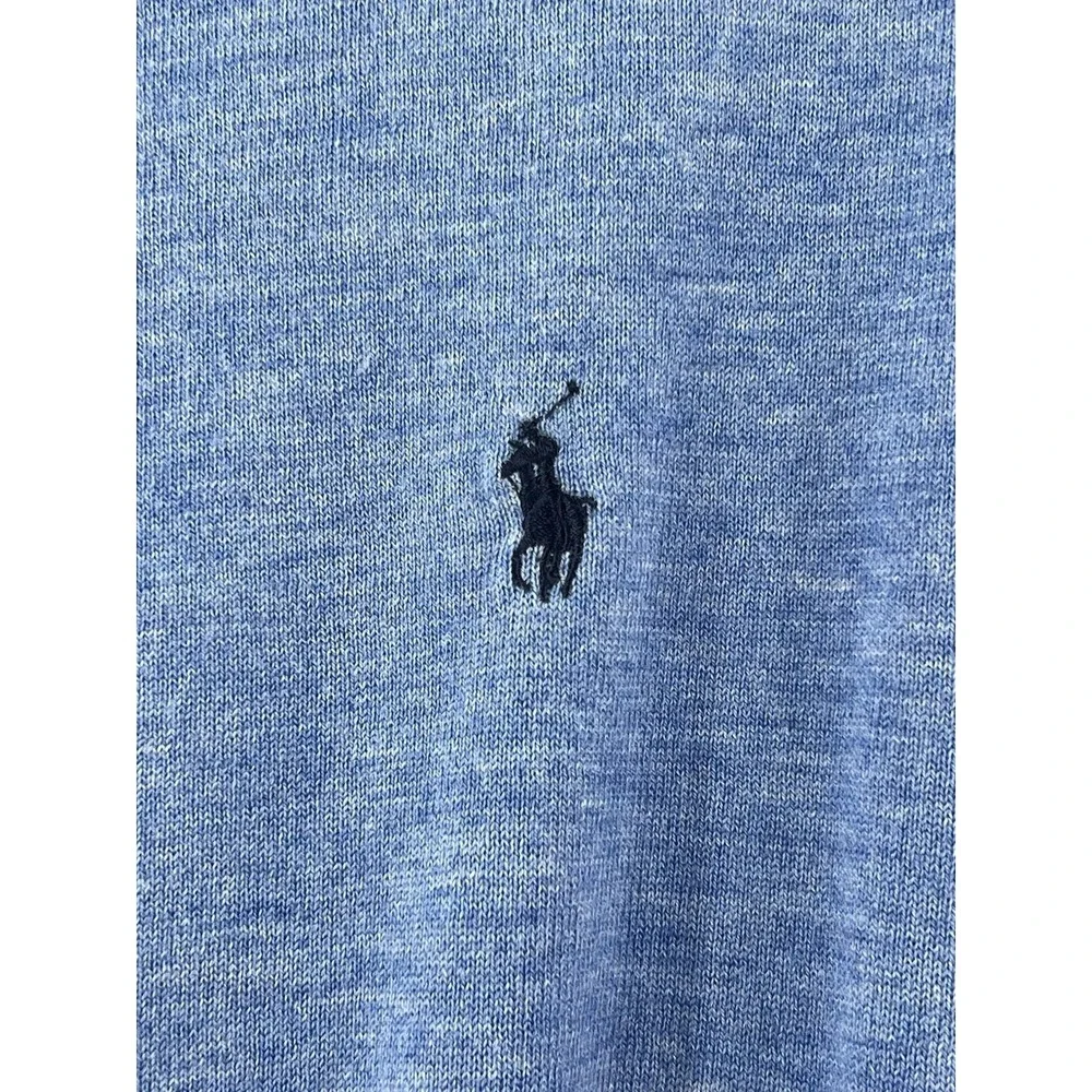 Polo Ralph Lauren Old Money Crewneck Sweater Mens 4XL Blue Wool Cashmere Preppy